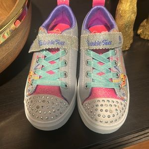 Skechers Toddler’s Unicorn Sunshine Light-Up Casual Sneakers Silver,Size 13